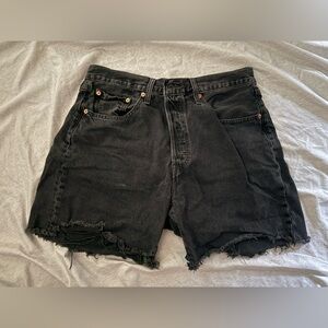 Levi’s Black 501 Denim Shorts